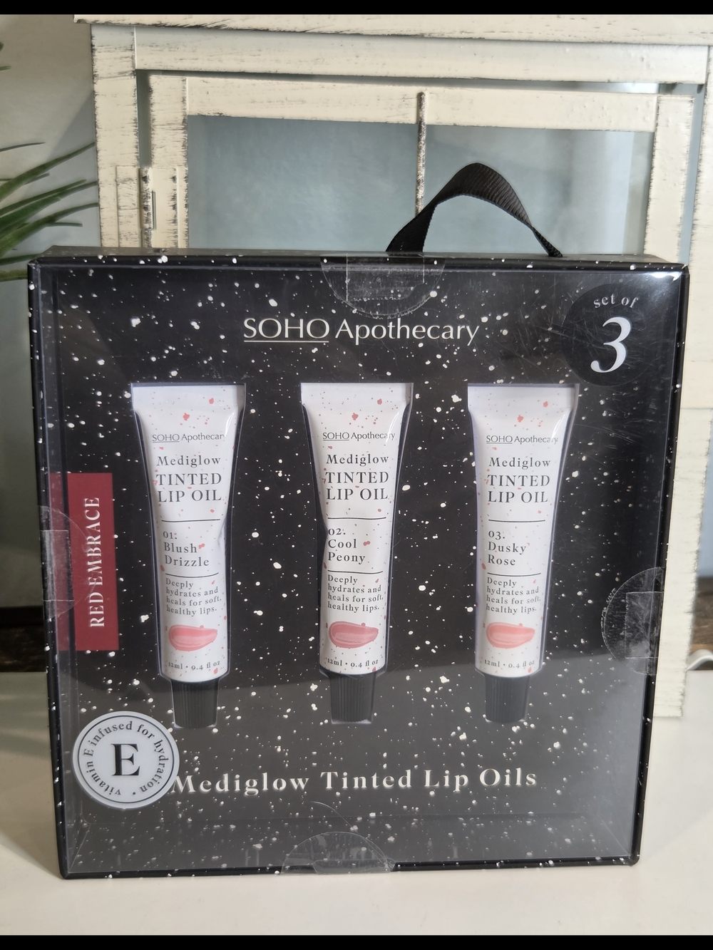 Mediglow Tinted Lip Oil Set - Red Embrace (3-Pack)